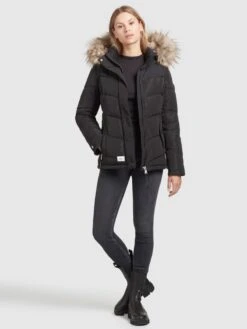 Khujo Winterjacken Jacke Winsen Frauen Schwarz -Khujo 12ce042e26056fa63af7cd862ff43a53