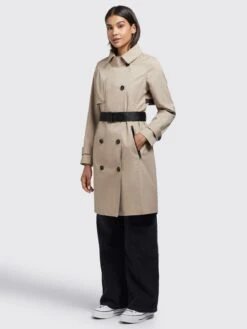 Khujo Trenchcoats Mantel Sarina Frauen Hellbeige -Khujo 15b2dc5f992724ab259434e4c88267aa