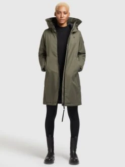 Khujo Übergangsmäntel Mantel LISAD Frauen Khaki -Khujo 1c51fc2efa692a8fe210d42db53feff5