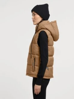 Khujo Westen Weste Eden Frauen Hellbraun -Khujo 28d75dd54630500d5800cedf560a08ca