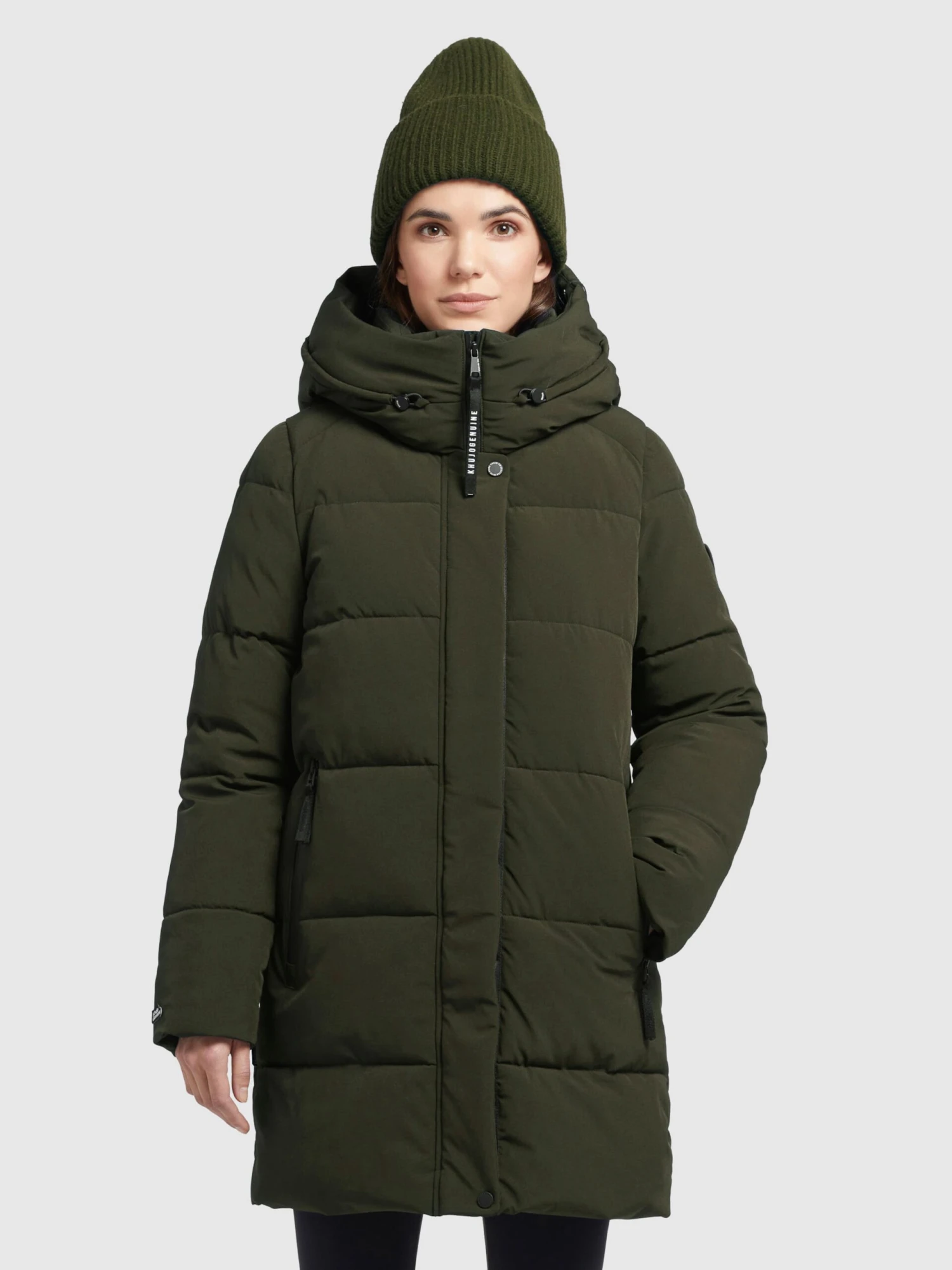 Khujo Kurzmäntel Mantel Wente Frauen Khaki 4 Khujo Kurzmäntel Mantel Wente Frauen Khaki – Bild 2