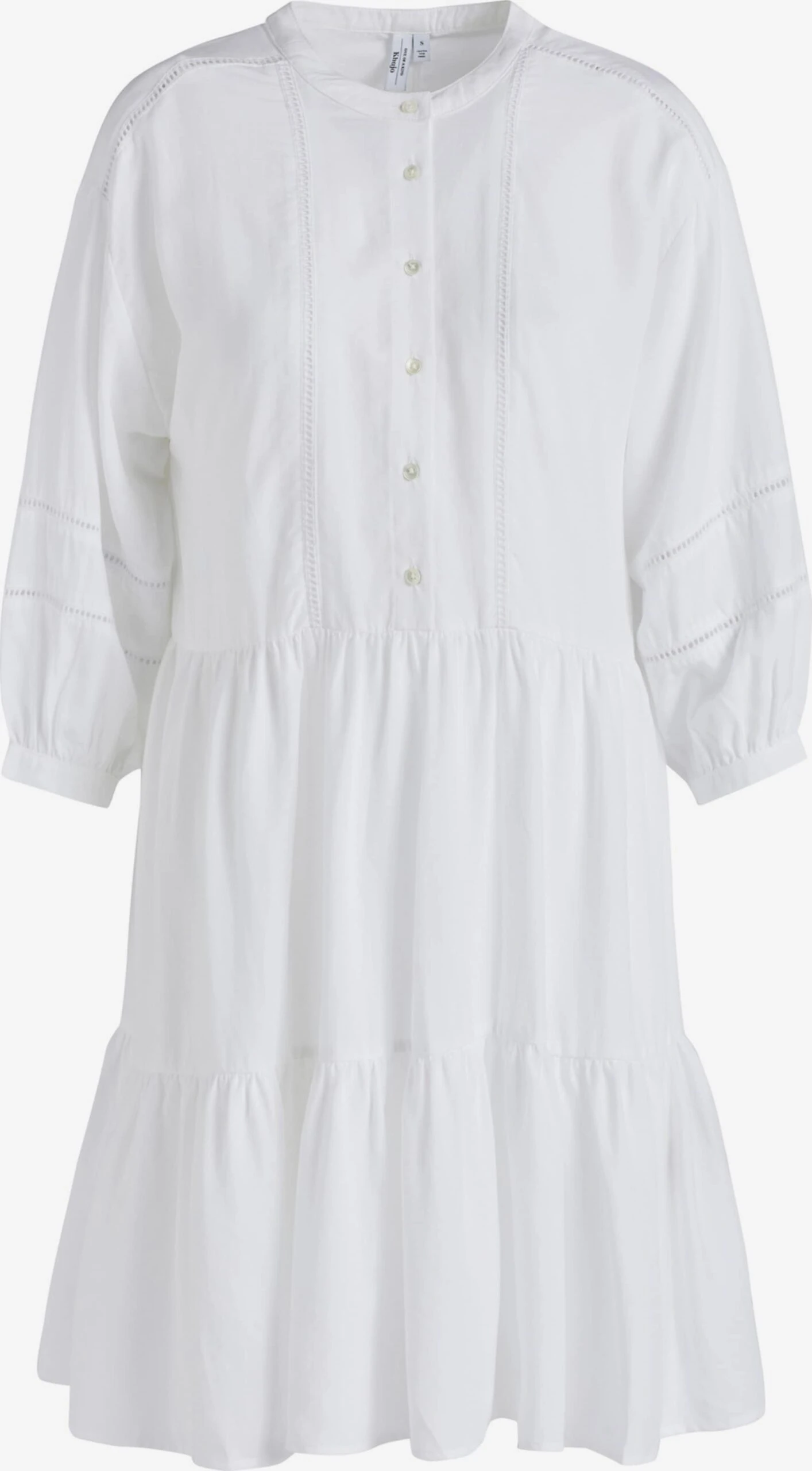 Khujo Blusenkleider Kleid Crepes Frauen Weiß 2 Khujo Blusenkleider Kleid Crepes Frauen Weiß