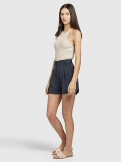 Khujo Hosen Loosefit Shorts Elida Frauen Dunkelblau -Khujo 7a8ec5170bd96fdbffec0419ce048b63