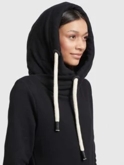 Khujo Hoodies Sweatshirt Karima Frauen Schwarz -Khujo 8810d58b65e42a8d23d39de782931bb5