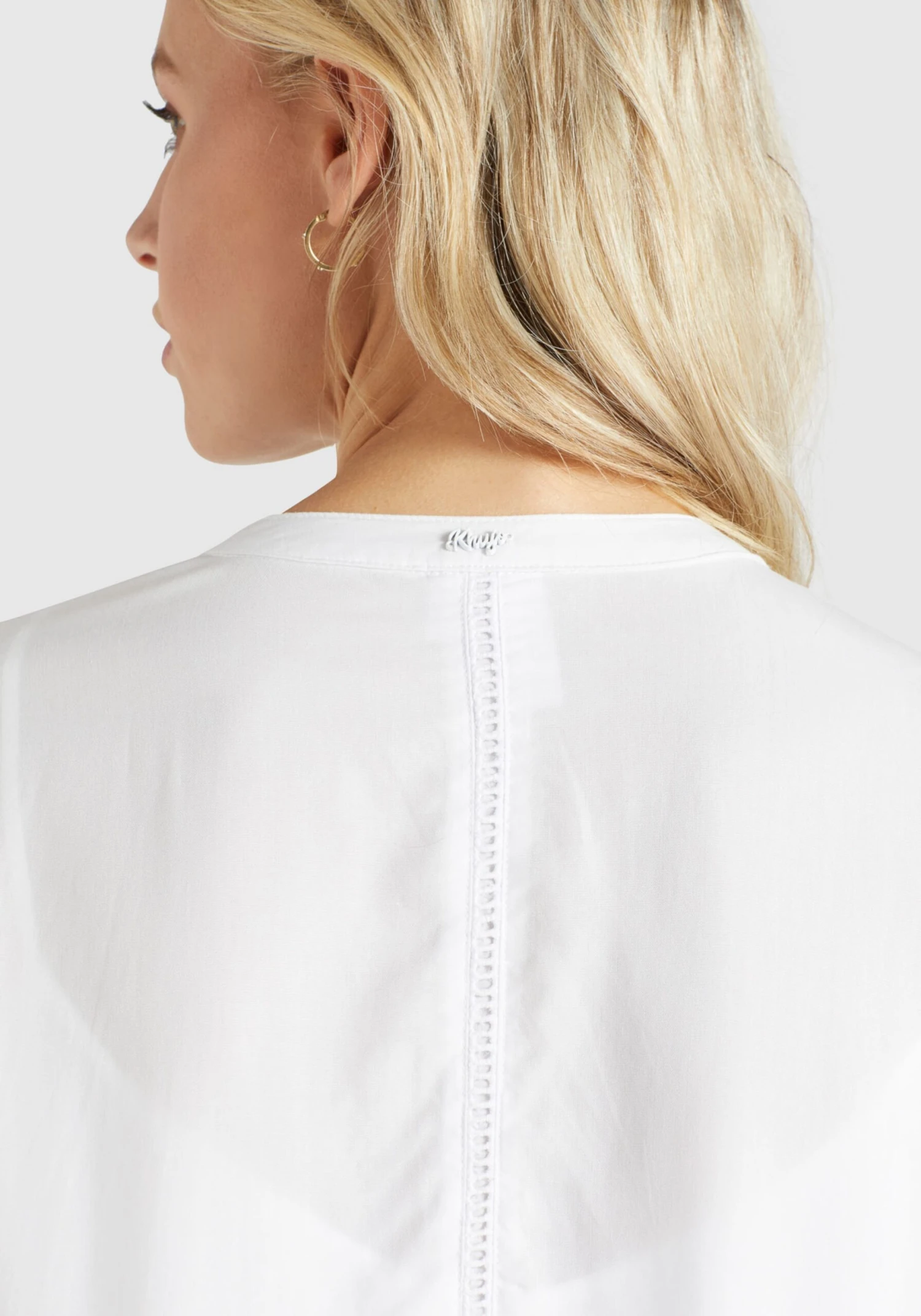 Khujo Blusenkleider Kleid Crepes Frauen Weiß 9 Khujo Blusenkleider Kleid Crepes Frauen Weiß – Bild 8