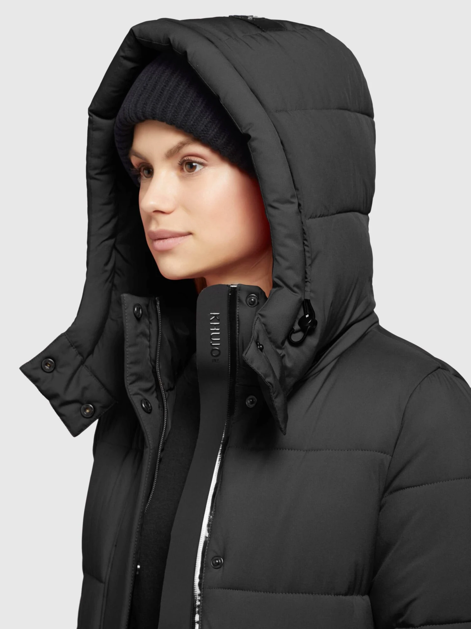 Khujo Wintermäntel Mantel EMORIA MATT Frauen Schwarz 9 Khujo Wintermäntel Mantel EMORIA MATT Frauen Schwarz – Bild 7