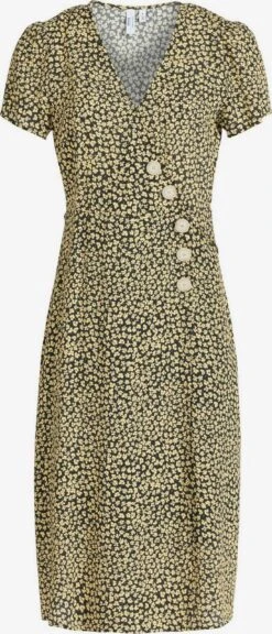 Khujo Blusenkleider Kleid Porgy Frauen Pastellgelb / Schwarz