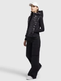 Khujo Westen Weste Fabia Frauen Schwarz -Khujo b0beae6fc03c0e75998c4249a2c6968e