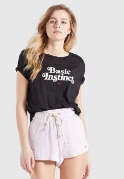 Khujo T-Shirts T-Shirt Banani Instinct Frauen Schwarz -Khujo b90bd7e93424dcba5e833aa68c1a8577