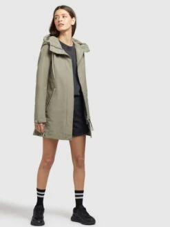 Khujo Übergangsmäntel Übergangsparka Artisa Frauen Grau / Grün -Khujo bc8e577941b7308f9e342d39650300a8