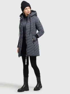 Khujo Wintermäntel Mantel Nita Frauen Anthrazit -Khujo cd8110bf2d487cb7539f782b02216d04