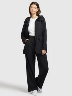 Khujo Parka Übergangsjacke FELINA Frauen Schwarz -Khujo e09ccb301ace4c040839d848da601d0f