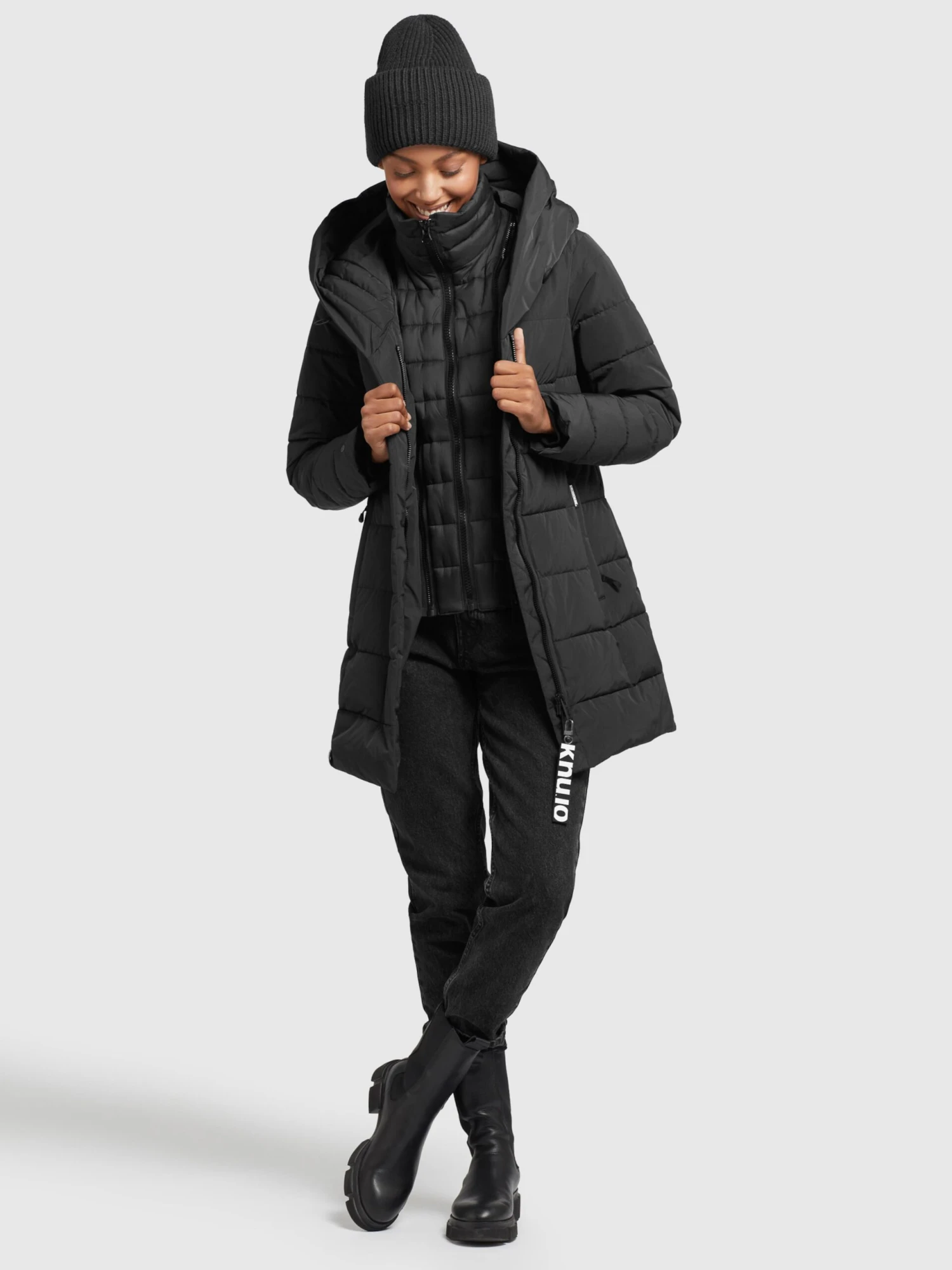 Khujo Kurzmäntel Mantel Floyt Frauen Schwarz 9 Khujo Kurzmäntel Mantel Floyt Frauen Schwarz – Bild 7